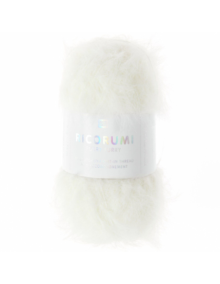 fil fourrure ricorumi furry furry blanc