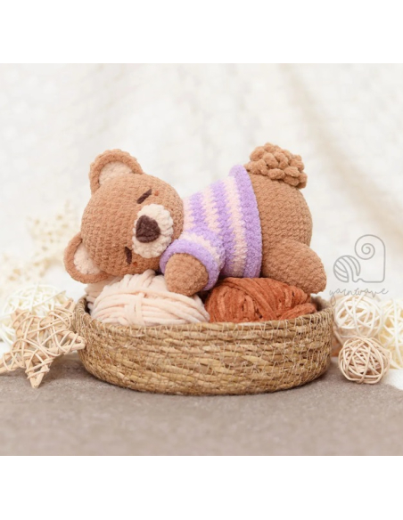 Fil chenille Scheepjes Little Darling sparkles blanc ours polaire