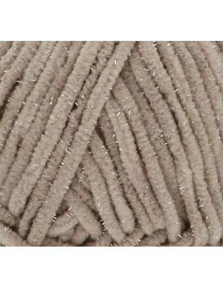 Fil chenille Scheepjes Little Darling sparkles gris koala