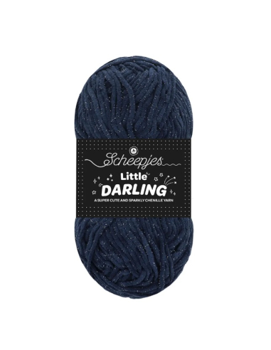 fil chenille brillant bleu foncé little darling