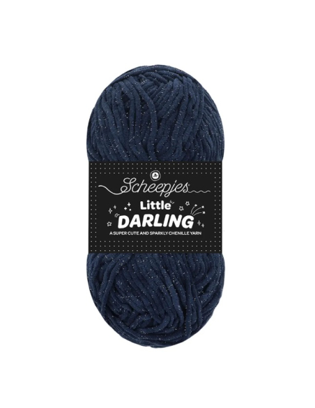 fil chenille brillant bleu foncé little darling