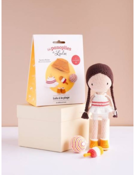Coffret panoplie pour la poupée Lulu au crochet - la plage