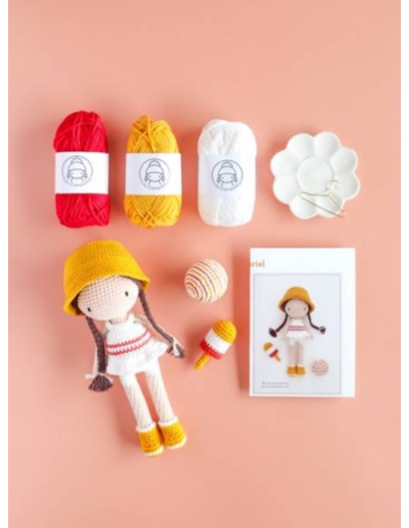 Coffret panoplie pour la poupée Lulu au crochet - la plage