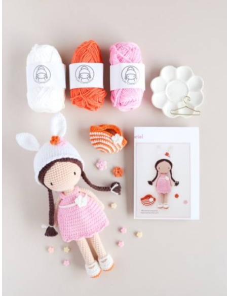 Coffret panoplie pour la poupée Lulu au crochet - fête les fleurs