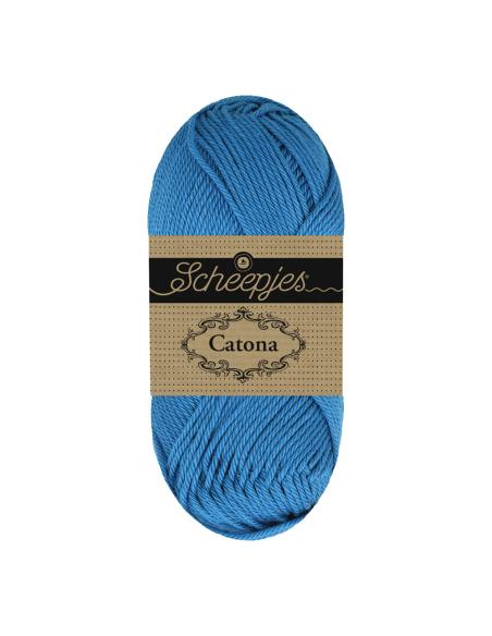 coton à crocheter bleu cobalt