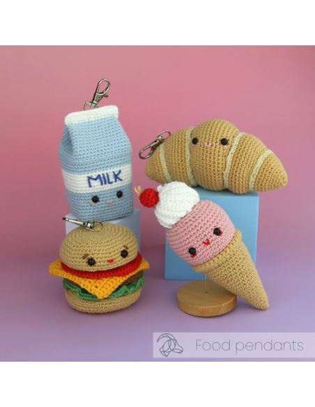 Kit crochet HardiCraft Porte-clé hamburger