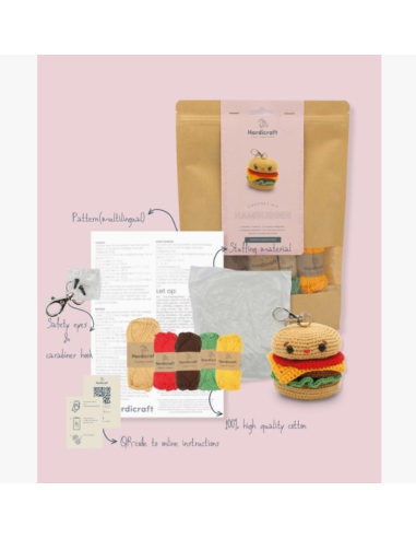Kit crochet HardiCraft Porte-clé hamburger