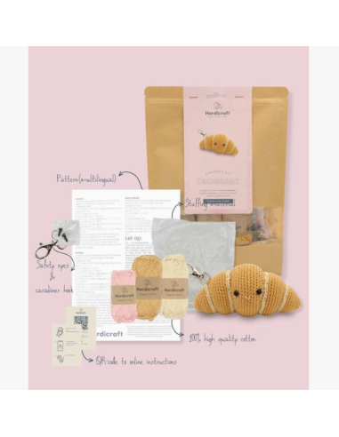 Kit crochet HardiCraft Porte-clé croissant