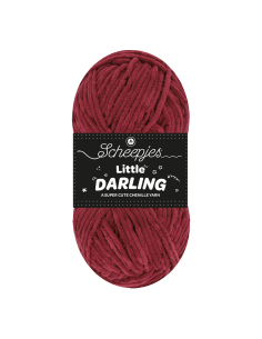 fil chenille rouge foncé scheepjes little darling