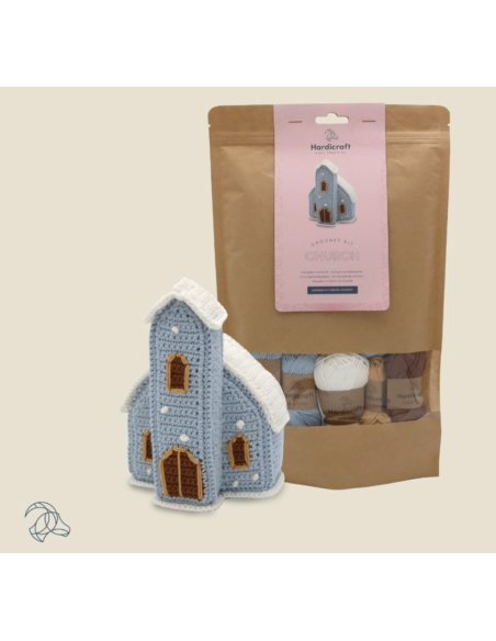 kit hardicraft église au crochet