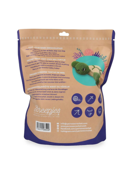 Kit Scheepjes fil chenille Yarnzoo tortue