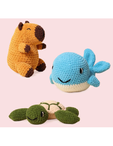Kit Scheepjes fil chenille Yarnzoo baleine