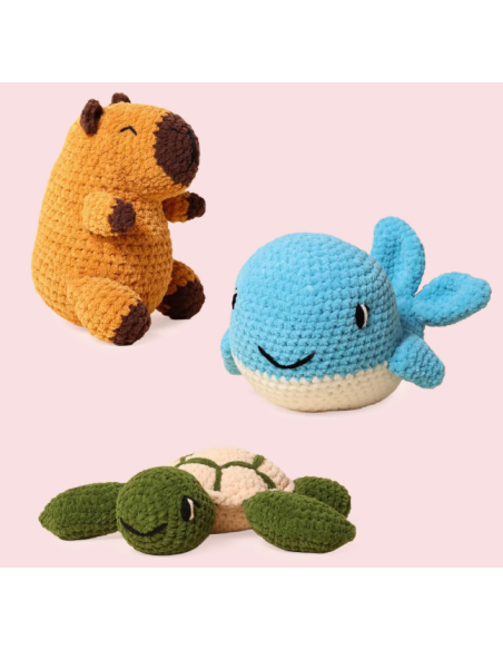 Kit Scheepjes fil chenille Yarnzoo baleine