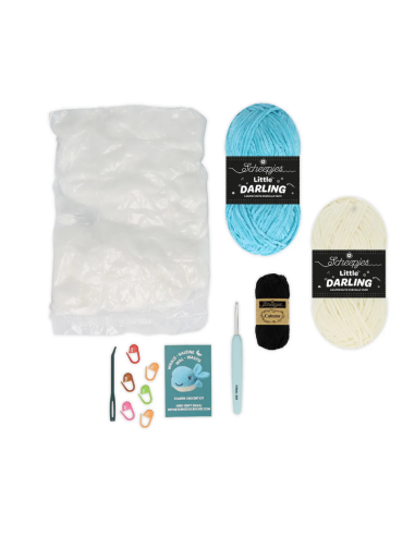 Kit Scheepjes fil chenille Yarnzoo baleine