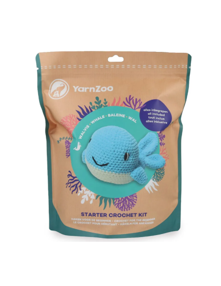 Kit Scheepjes fil chenille Yarnzoo baleine