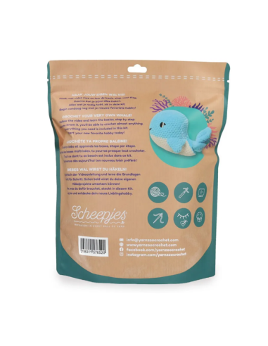 Kit Scheepjes fil chenille Yarnzoo baleine