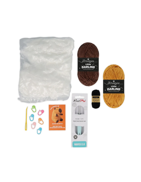 Kit Scheepjes fil chenille Yarnzoo capybara