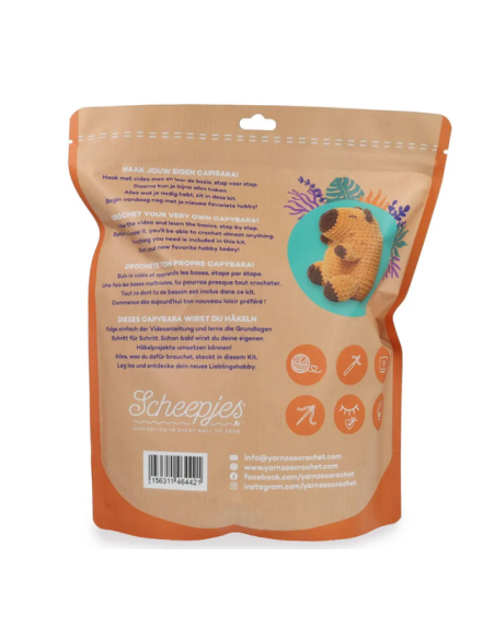 Kit Scheepjes fil chenille Yarnzoo capybara