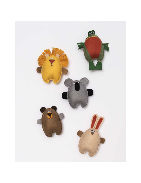 Lot 10 feuilles feutrine Rico Design coloris "animaux"