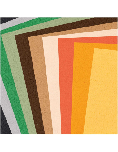 lot feuilles de feutrine coloris naturels