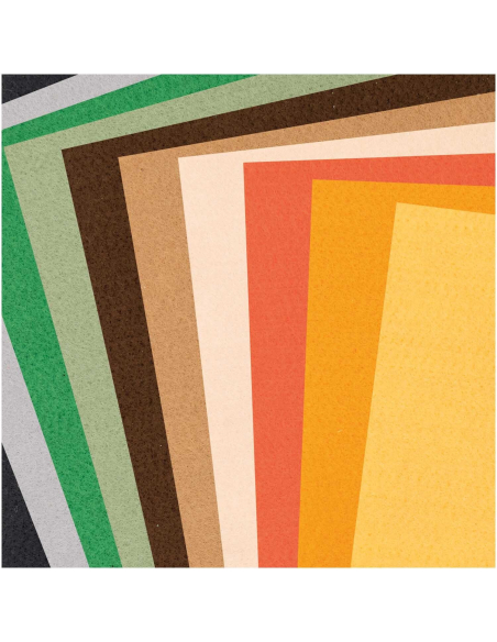 lot feuilles de feutrine coloris naturels