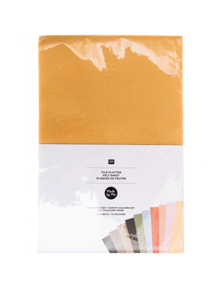 Lot 10 feuilles feutrine Rico Design coloris "animaux"