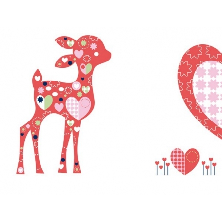 Coupon de tissu 45x55 cm Artemio Sweet bambi