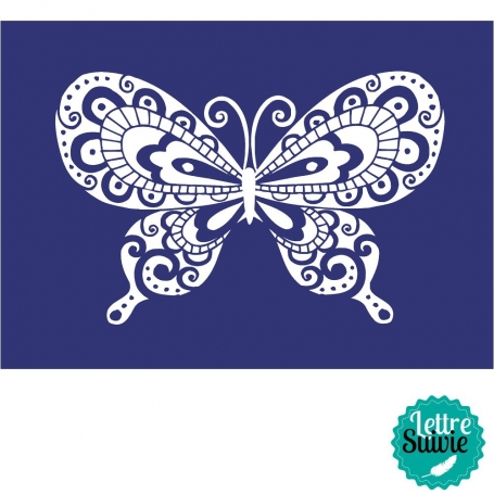 Pochoir textile A4 papillon My Style