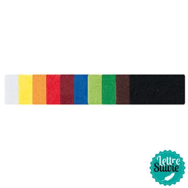 Lot 10 feuilles feutrine Rico Design