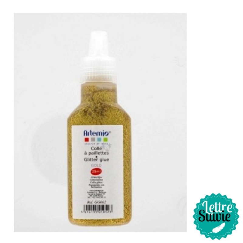Flacon 25 ml de colle à paillettes or Artemio