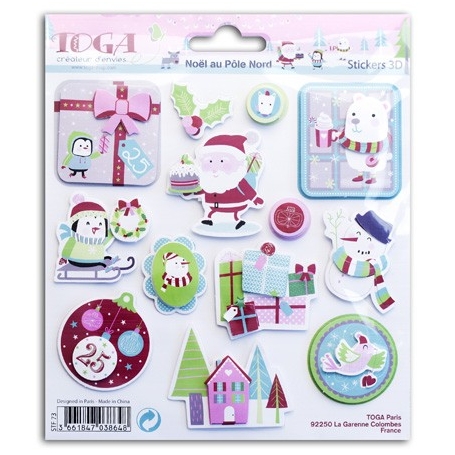 Stickers 3D Noël au Pôle Nord - Toga