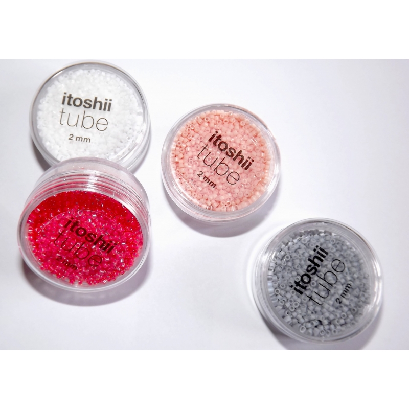 Perle rocailles japonaises itoshii tube bordeaux opaque - Rico Design