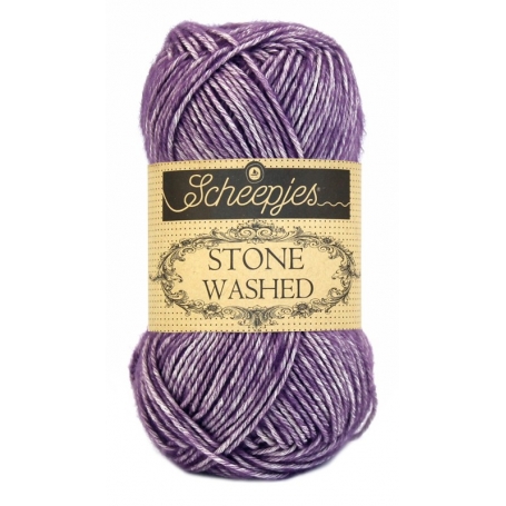 Pelote Stone washed de Scheepjes - Deep Amethyst 811