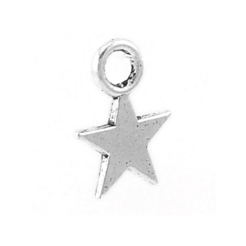 Lot de 10 breloques petites étoiles