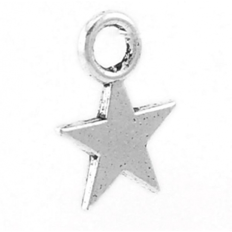 Lot de 10 breloques petites étoiles