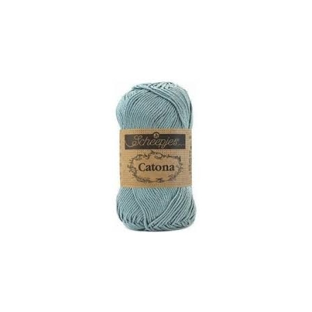 Scheepjes Catona 50 g bleu argenté 528