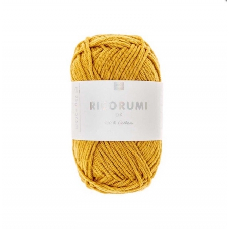 coton à crocheter pelote ricorumi jaune moutarde 065