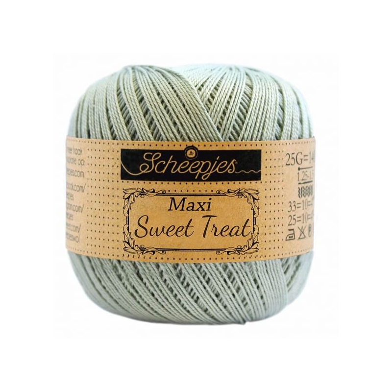 coton mercerisé fin scheepjes maxi sweet treat vert de gris