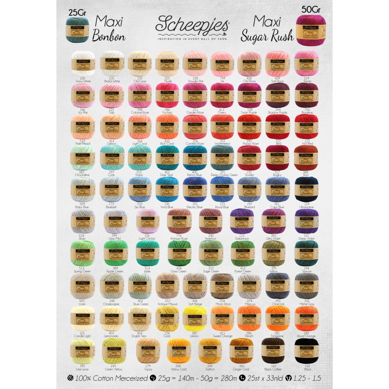 coton à crocheter fin scheepjes maxi sweet treat vert argent