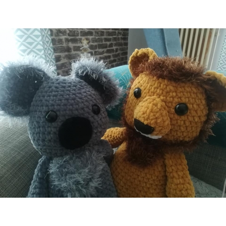 Patron au crochet amigurumi format pdf "Nelson le lion" - Les Amiguru'big"