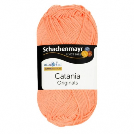 Pelote 100% coton mercerisé Catania Trend, coloris cantaloupe 288.