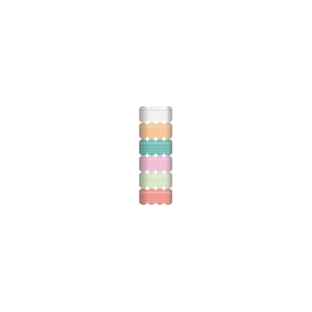 6 rouleaux Washi tape petits carreaux, coloris assortis
