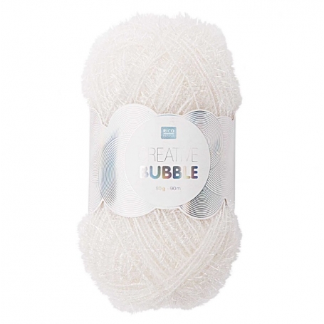 fil à crocheter pour éponge creative bubble blanc