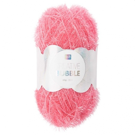 fil pour tawashi et éponge creative bubble rose fushia