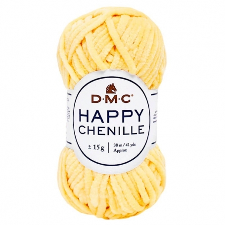 dmc happy chenille jaune vanille fil