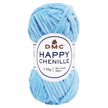 dmc happy chenille fil velours bleu ciel
