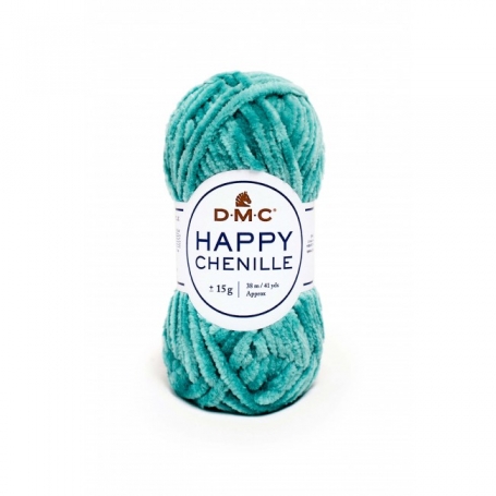 fil velour dmc happy chenille bleu turquoise