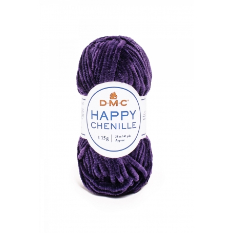 fil velours dmc happy chenille aubergine