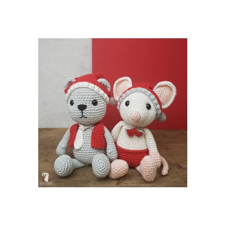 Kit crochet HardiCraft - ours de Noël assis