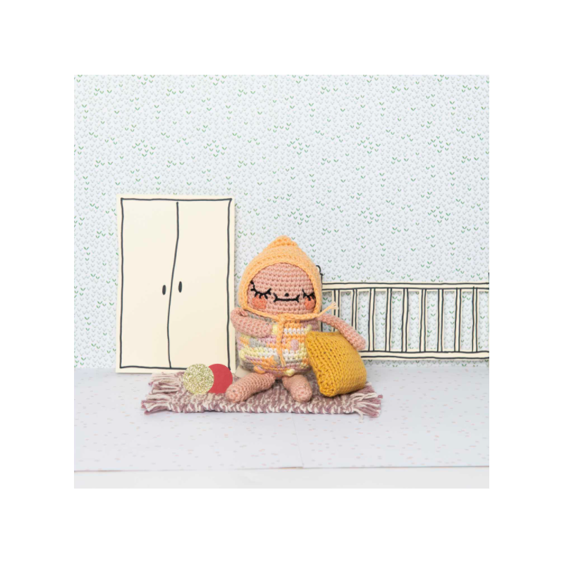 Coton à crocheter Ricorumi print pink yellow